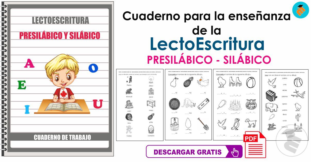 Pack de cuadernillo para presilábicos y alfabéticos