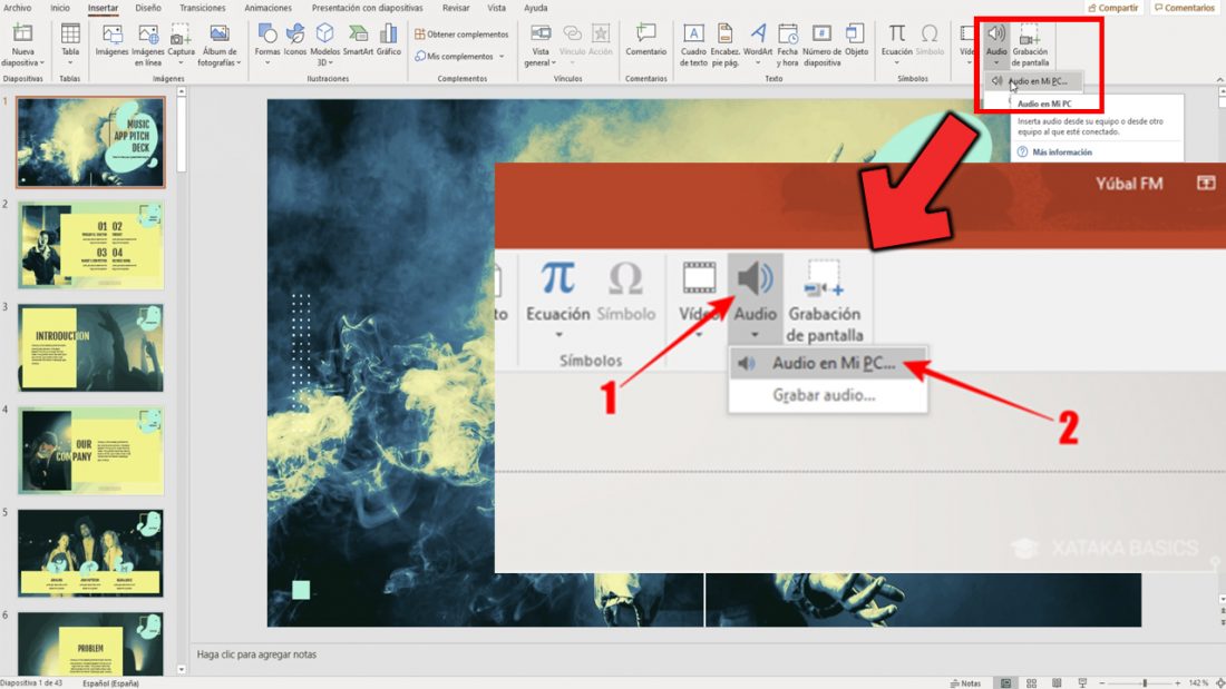 Cómo insertar música / audio en las presentaciones de PowerPoint