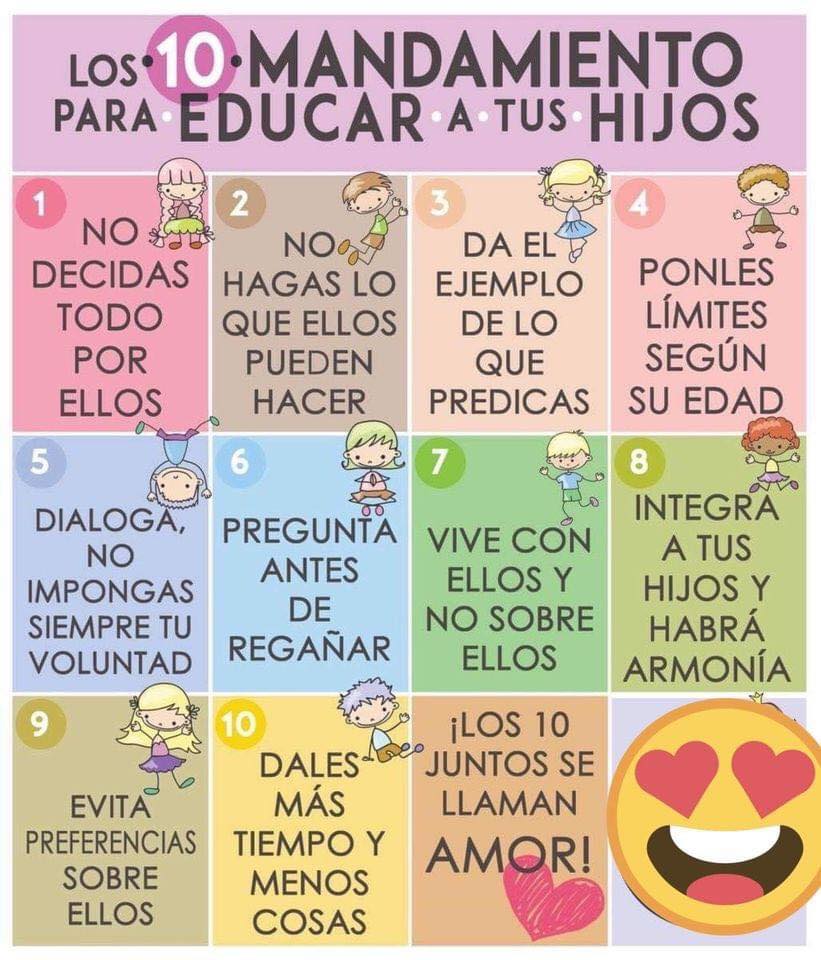 10 Mandamientos Para Educar A Tus Hijos