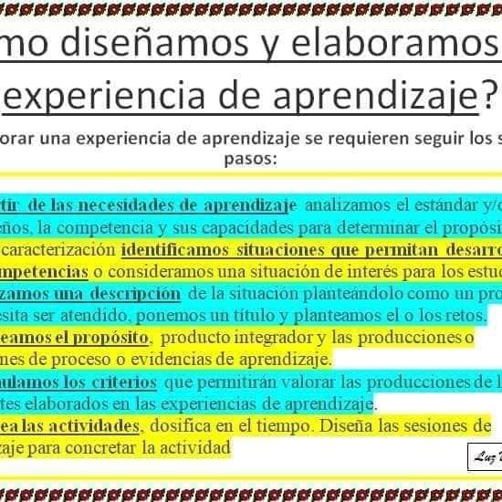 Cómo Diseñar Y Elaborar Un Experiencia De Aprendizaje - 2024