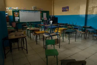 El aula de una escuela en Guayaquil. VICENTE GAIBOR