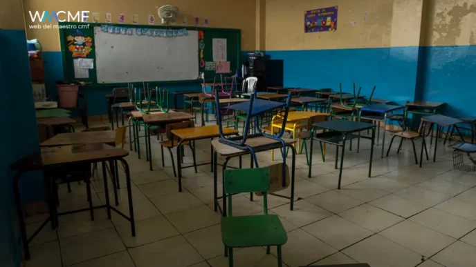El aula de una escuela en Guayaquil. VICENTE GAIBOR